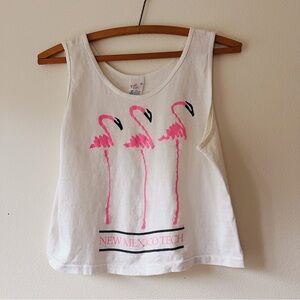 Vintage 80’s New Mexico Tech college cropped tank top Socorro NM tee‎